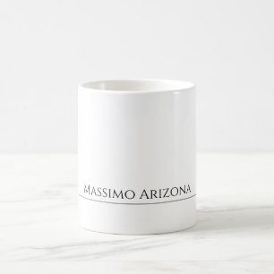 Mug Classique Élégant Simple Noir & Blanc Minimaliste