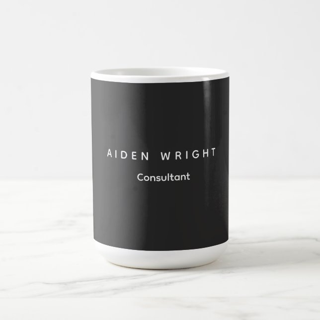 Mug Classique gris attrayant minimaliste (Centre)