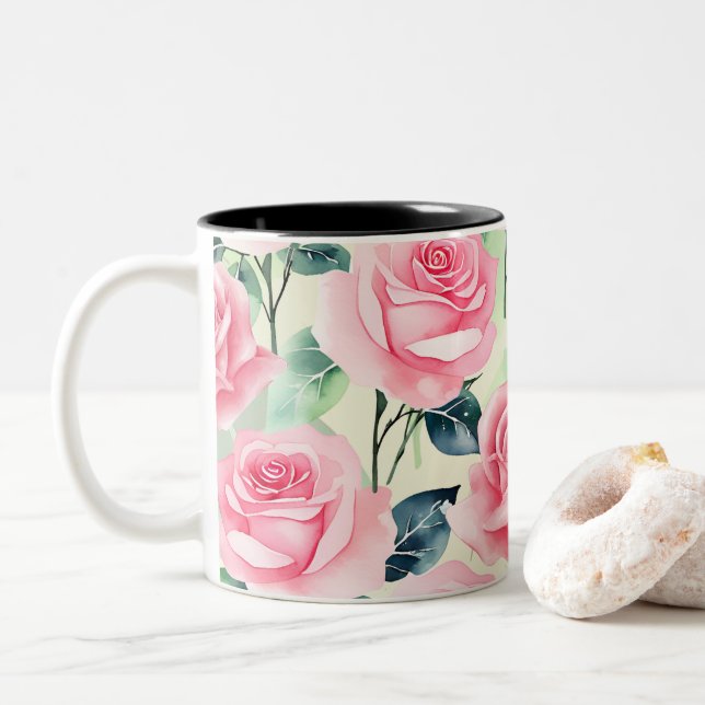 Mug classique rose (Avec donut)