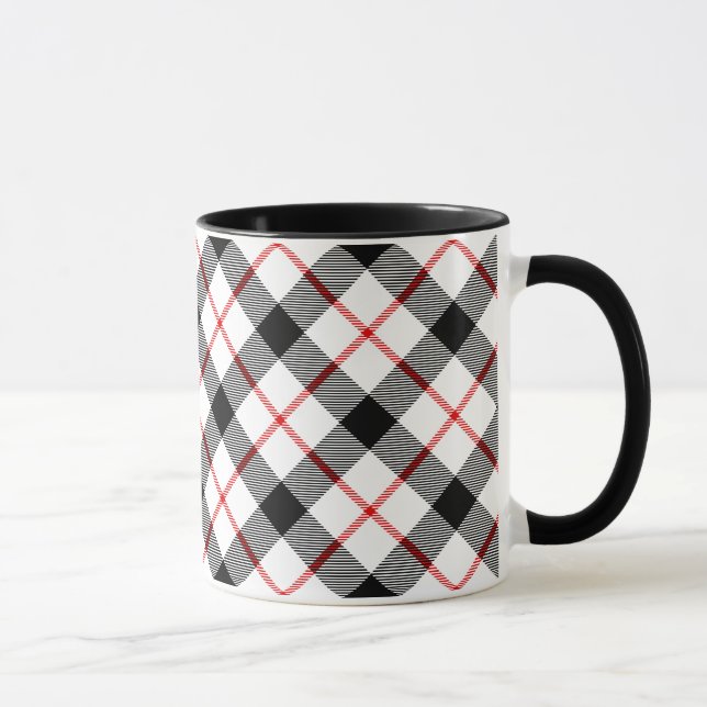 Mug classique rouge noir et blanc (Droite)