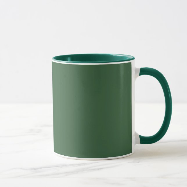 Mug Classique Vert Chasseur Uni pour un Usage Quot (Droite)