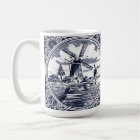Classique Vintage Chic Hollandais Windmill Delft B