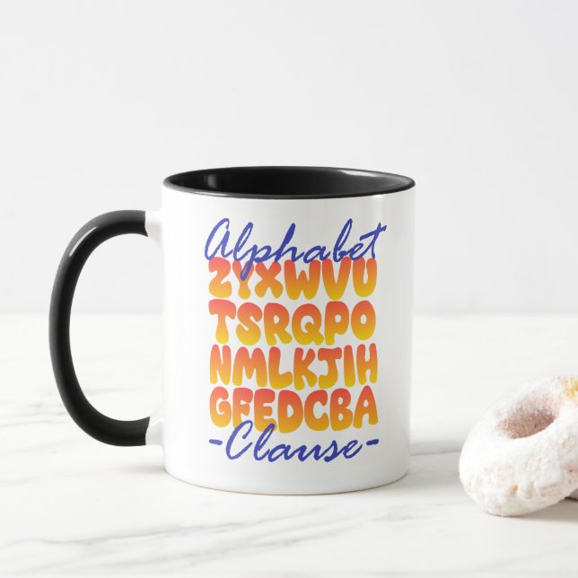 Mug Clause Alphabet dans la programmation Cobol  (Avec donut)