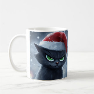 Mug 'Claws Humbug' Grumpy Christmas Cat Coffee Cup