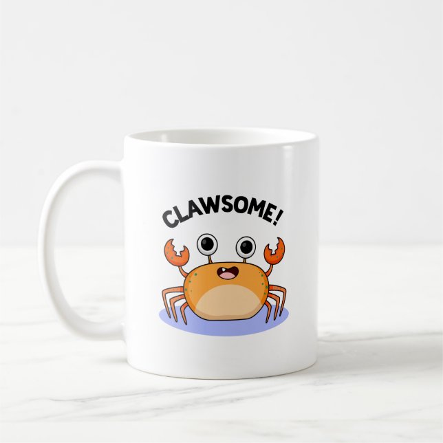 Mug Clawsome Drôle Awesome Crab Pun (Gauche)