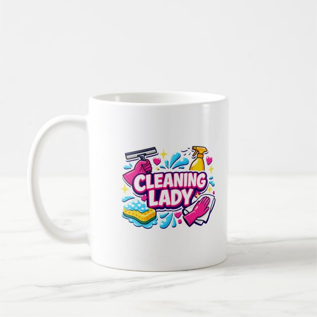 Mug Cleaning Lady Housekeeping Cleaning Lover (Gauche)