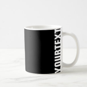 Mug Client Ajouter Votre Texte Élégant Noir Blanc Tend