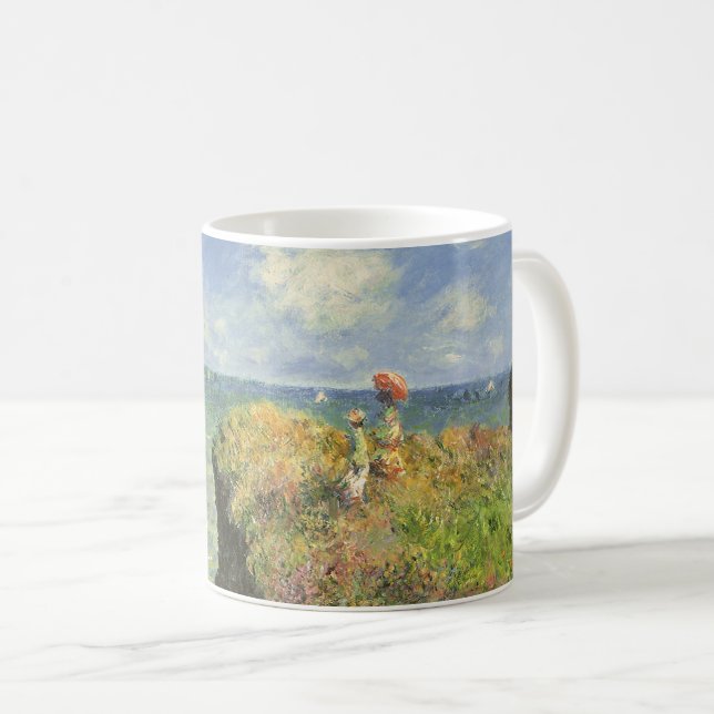 Mug Cliff Walk à Pourville par Claude Monet (Devant droit)