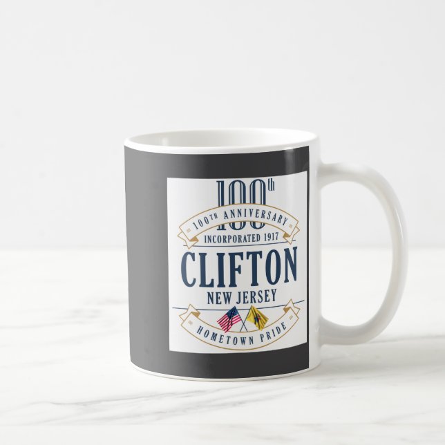 Mug Clifton New Jersey 100th Anniv White  (Droite)