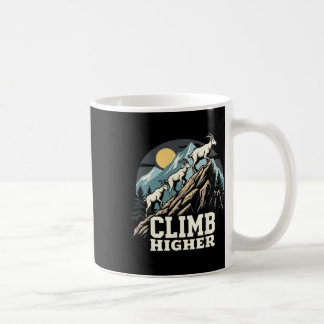 Mug Climb Higher Mountain Goat Adventure Motivational 