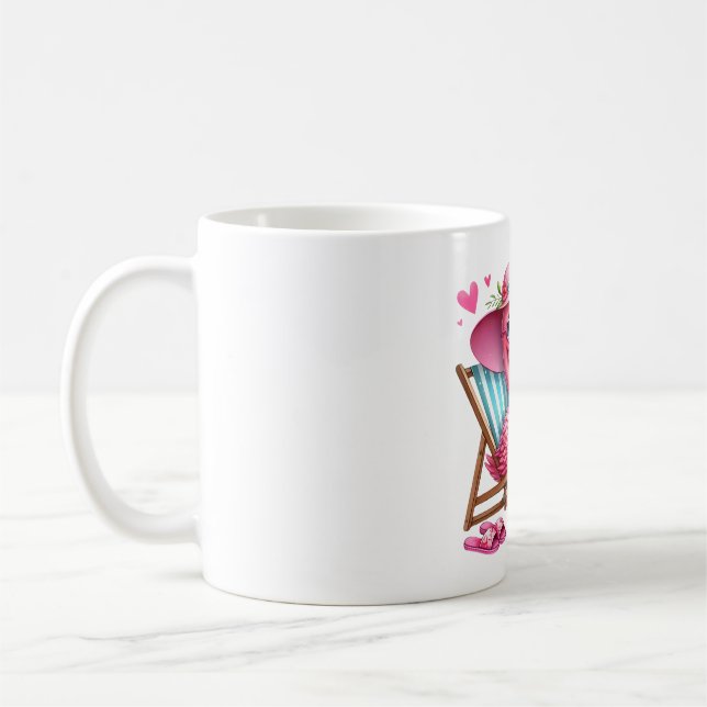 Mug Clipart de Flamant rose mignonne (Gauche)