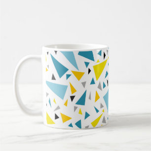 Mug Cliquez sur le design favori Jaune et triangle ble