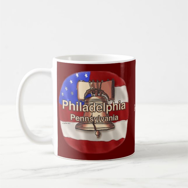 Mug Cloche de la liberté de Philadelphie (Gauche)