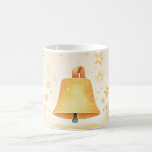 Mug cloche en bronze ou cuivre avec des étoiles scinti