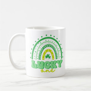 Mug Clocher bleu et arc en ciel Lucky One First Birthd