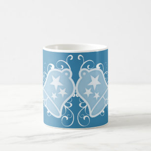 Mug Cloches de vacances et tourbillons de Mug, bleu