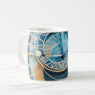 Mug Closeup on Prague Astronomical Clock, Czech R.