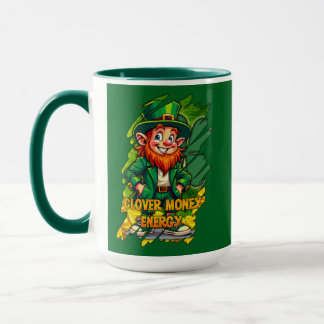 Mug Clover Money Energy – Lucky Leprechaun - caneca