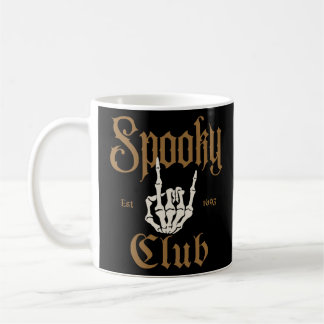 Mug Club éffrayant : Skeleton Hand Rock On Design