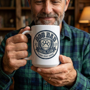 Mug Club Social pour Papa de Chien Personnalisé Vintag