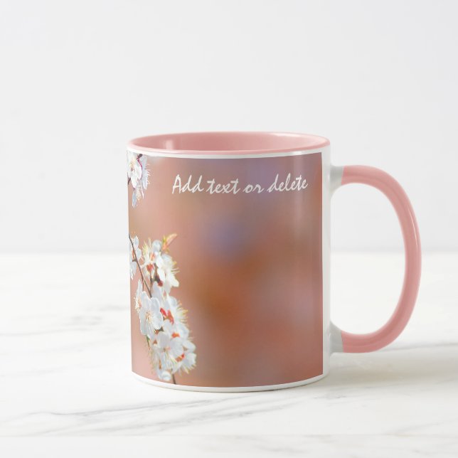 Mug Clusters De Fleurs Japonaises D'Apricot (Droite)