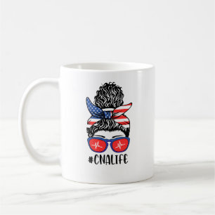 Mug CNA Life Messy Bun CnaLife - Cadeau pour l'infirmi