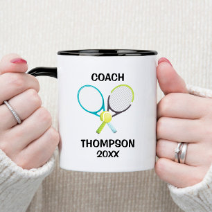 Mug Coach Aqua & Green Tennis