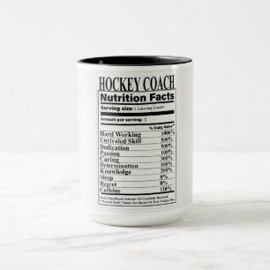 Mug Coach de hockey - valeur nutritive