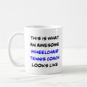 Mug coach de tennis en fauteuil roulant, génial