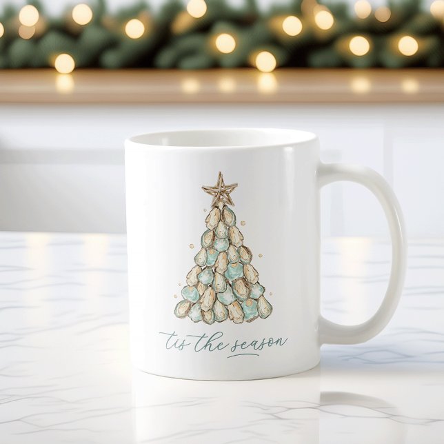 Mug Coastal Oyster Shell Christmas (Créateur téléchargé)