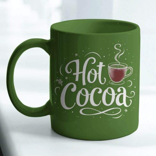 Mug Coca chaud Elegant blanc Script Citation Coca chau (Créateur téléchargé)