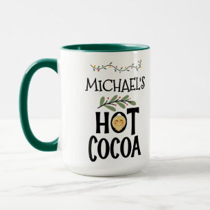 Mug Coca chaud Noël Gingpain d'épice enfants & Nom per