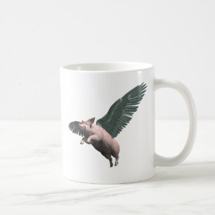 Mug Cochon mignon volant dans le ciel
