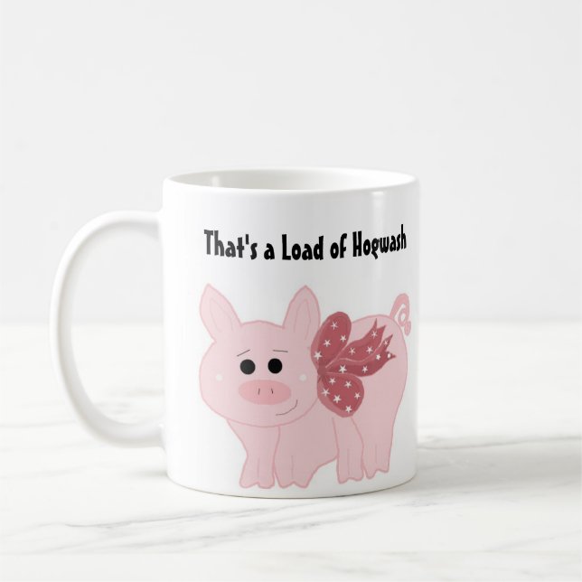 Mug Cochon rose et humoristique (Gauche)