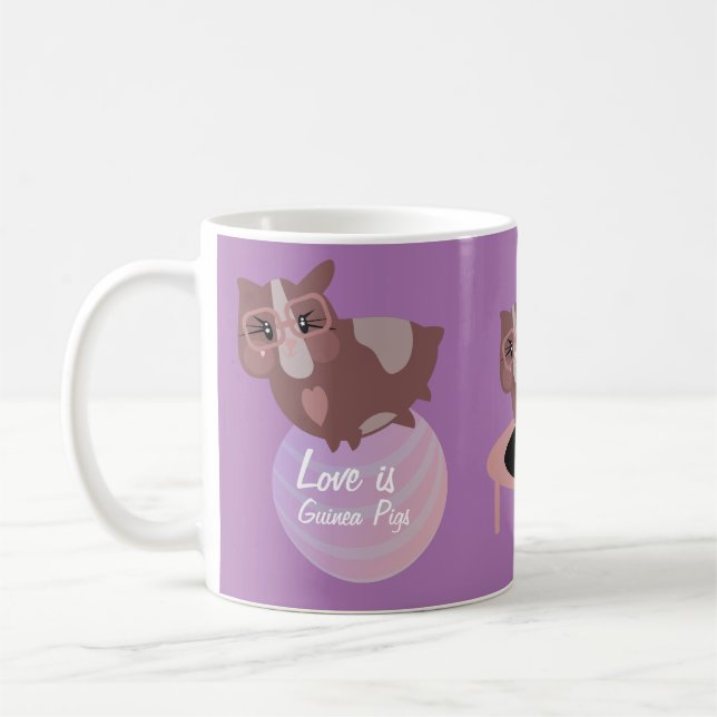 Mug Cochons d'Inde mignons en exercice (Gauche)
