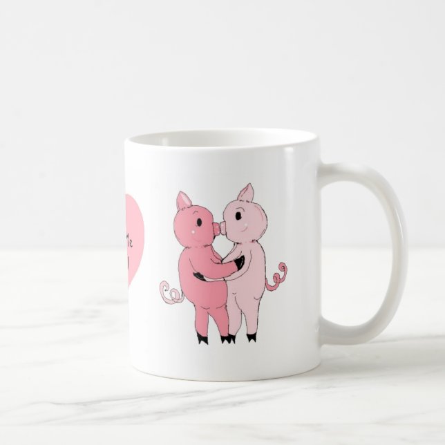 Mug Cochons qui s'embrassent (Droite)