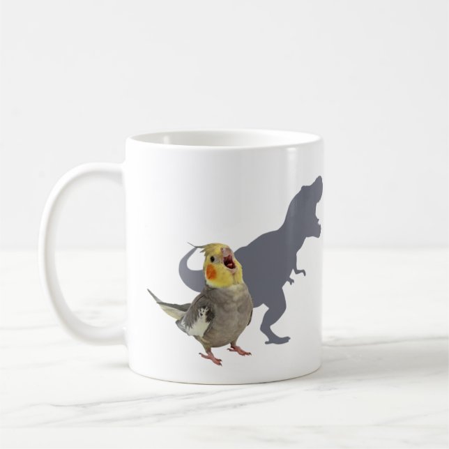 Mug Cockatiel Dinosaur Roar Personalized Gift (Gauche)