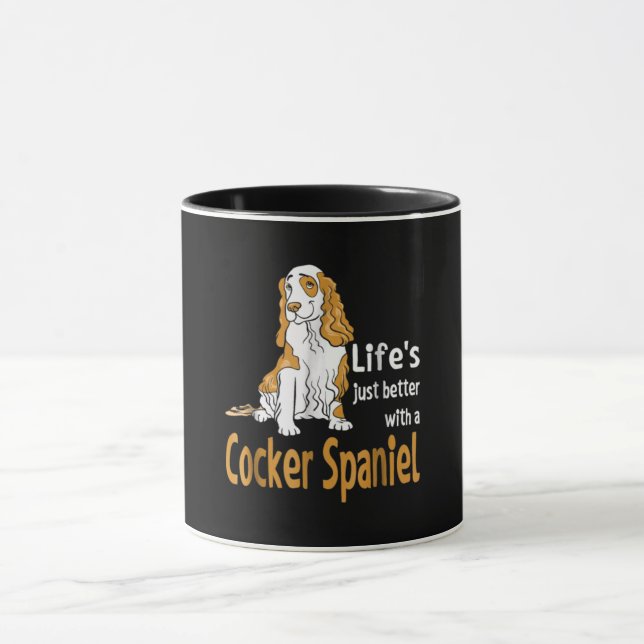 Mug Cocker Spaniel | La vie est juste mieux avec un co (Centre)