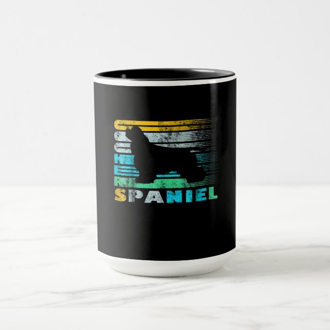 Mug Cocker Spaniel | Retro Black Cocker Spaniel (Centre)
