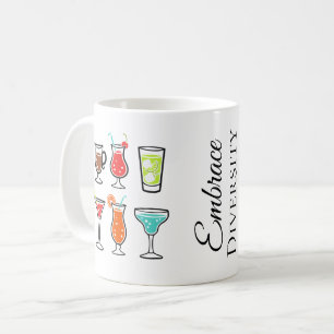 Mug Cocktails Embrassent la Diversité Enterrement de V