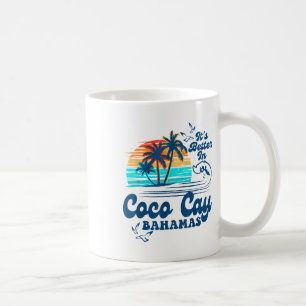 Mug Coco Cay Bahamas Beach Vacances d'été Vintage 80s