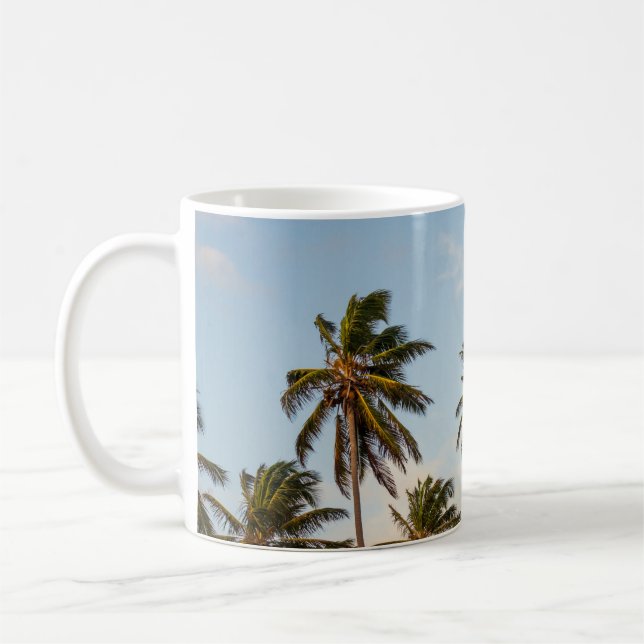 Mug Cocotiers sous ciel nuageux le matin (Gauche)
