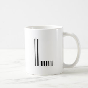 Mug CODE À BARRES DE LA LETTRE L Premier motif de code