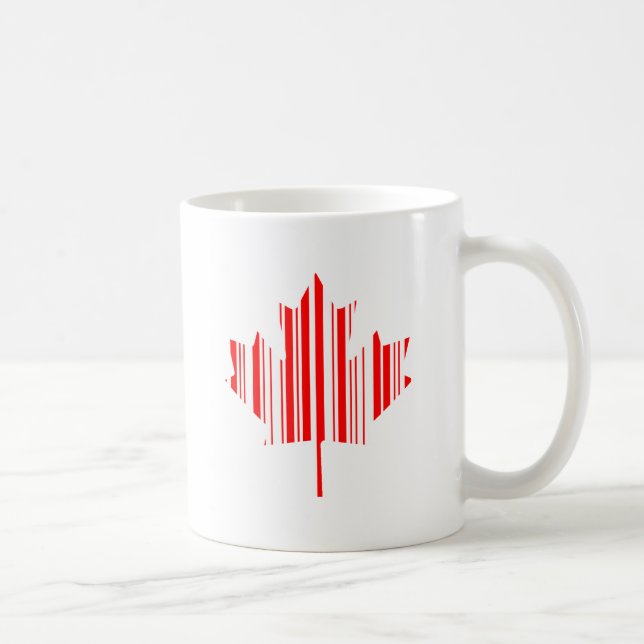 Mug CODE BARRE MAPLE LEAF CANADA Motif de code barre (Droite)