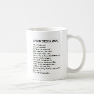 Mug Code de service de mini-messages d'aînés