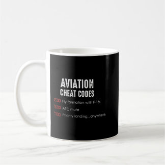 Mug Code de triche de l'aviation - Chemise amusante po