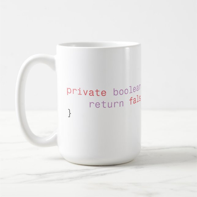 Mug Code d'extrait Java (Gauche)