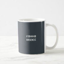 Mug Code hexadécimal de la couleur de l'arsenic