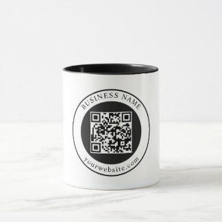 Mug Code QR avec nom d'entreprise modifiable