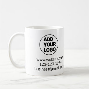 Mug Code QR minimal simple ajouter logo scanner nom du